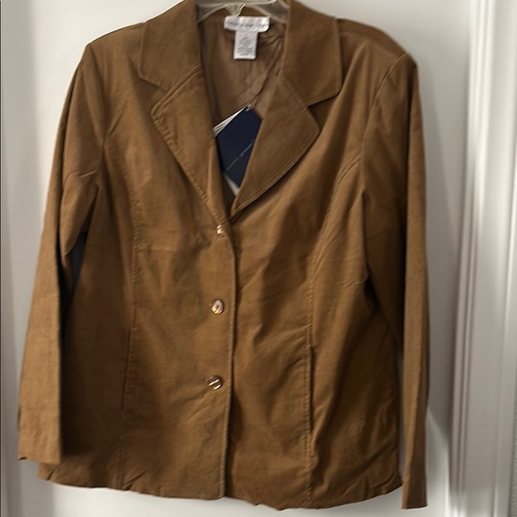 Susan Graver Women's Brown Blazer Jacket - Picture 1 of 4